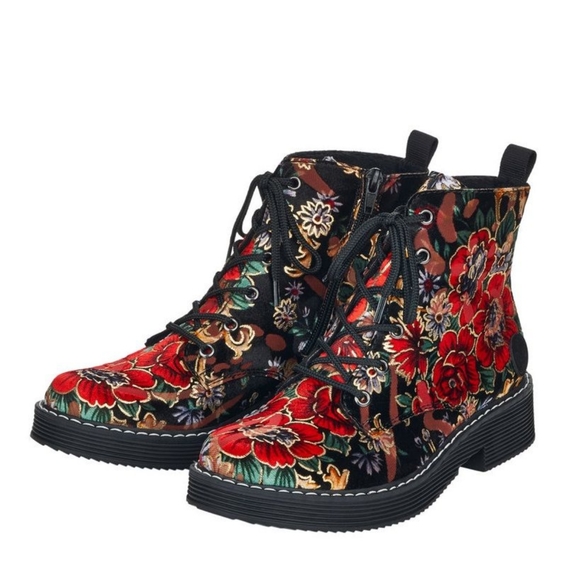 Rieker Shoes - Rieker Ladies Floral Ankle Boots Size 9 NWOT